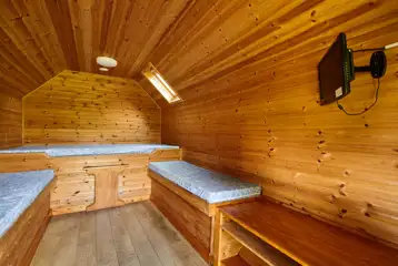 Glamping pod interior Glamping pod interior