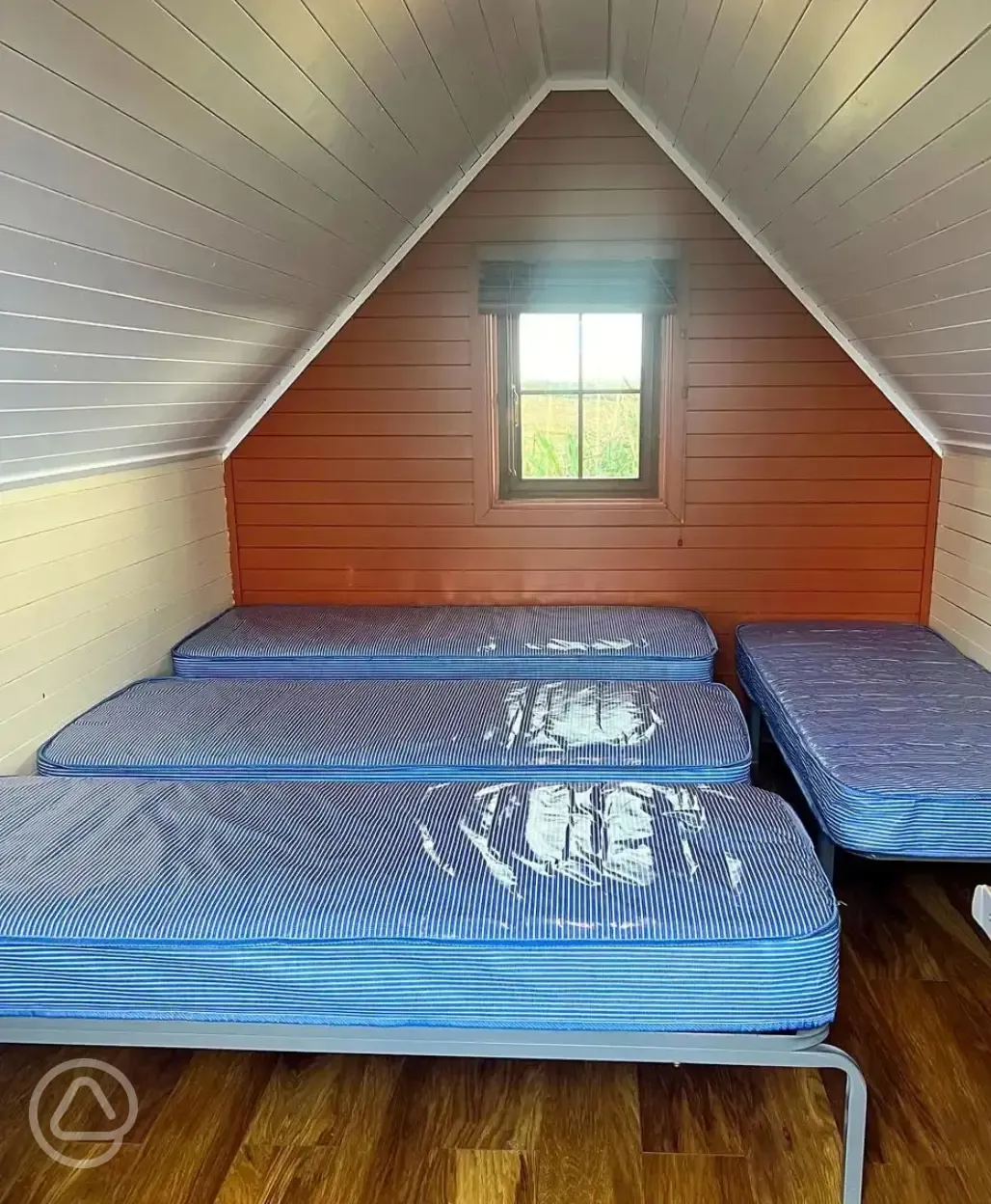 Four person camping pod interior