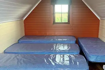 Four person camping pod interior