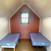 Two person camping pod interior