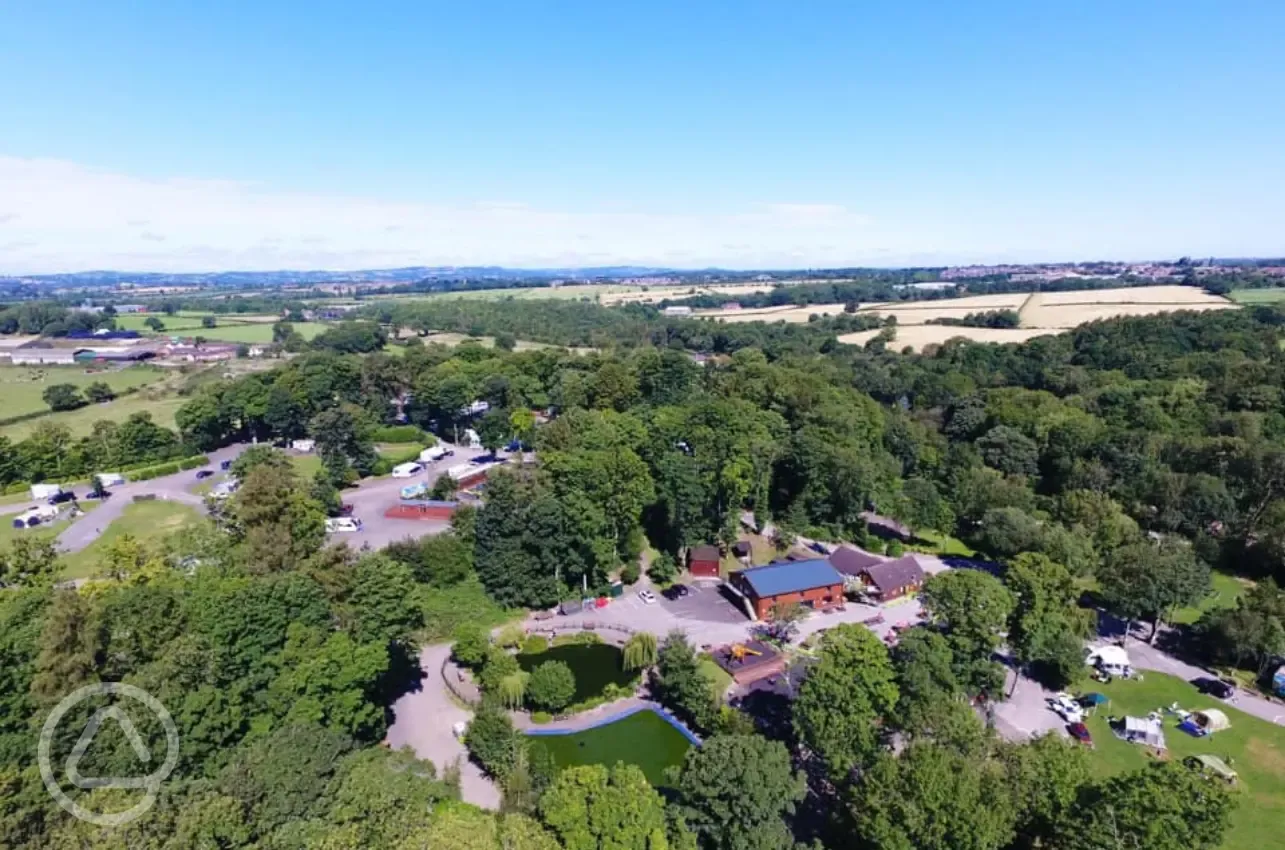 Aerial of the campsite