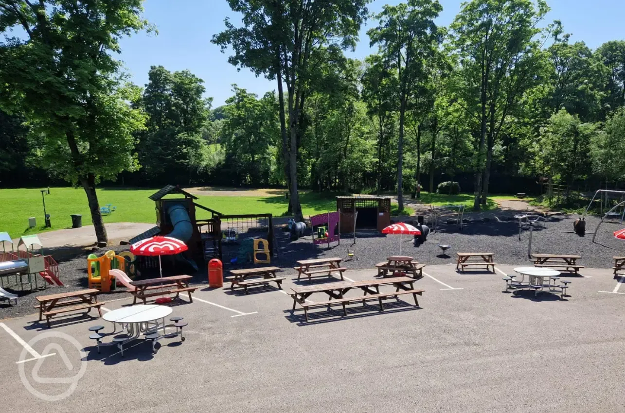 Play park and bench seating