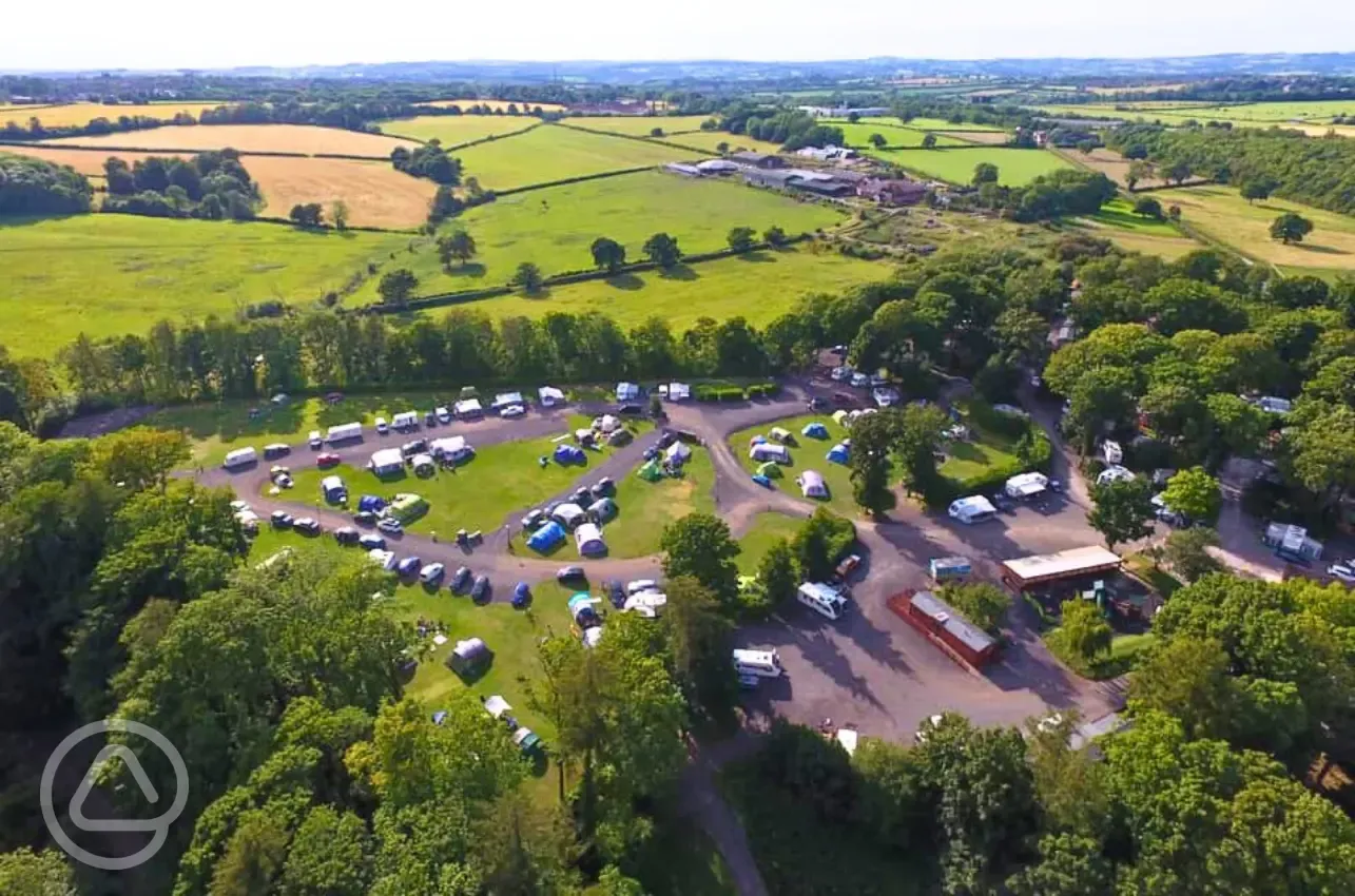 Aerial of the campsite