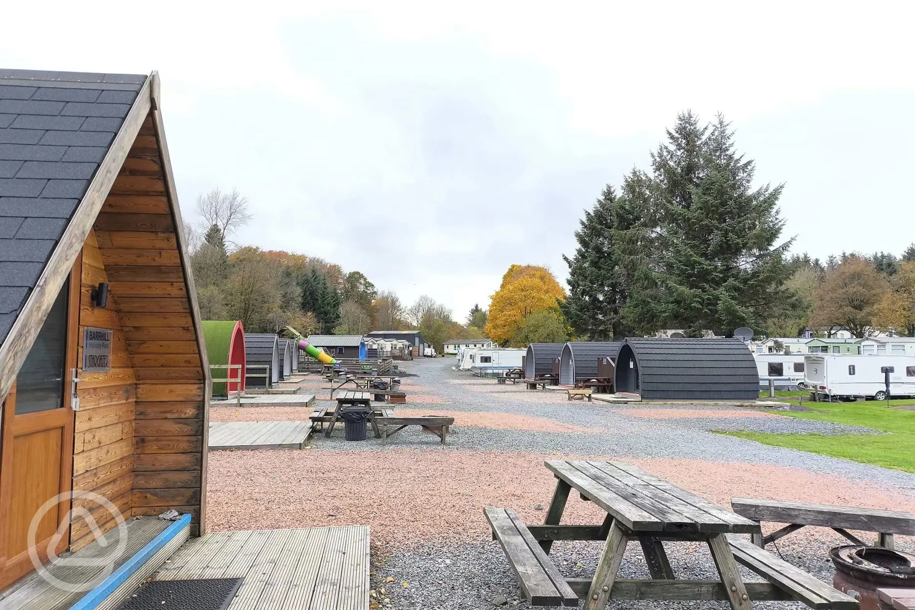 Stargazer and Astrologer pods with hot tubs