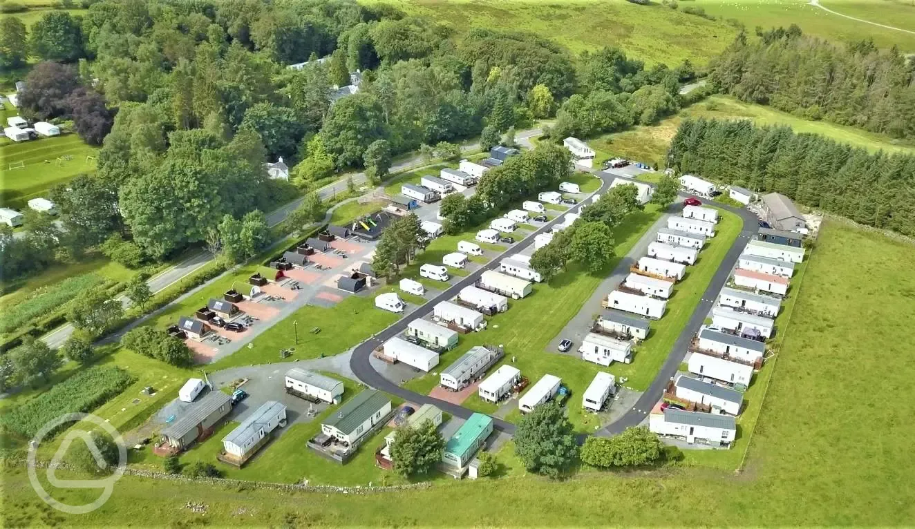 Aerial of the campsite