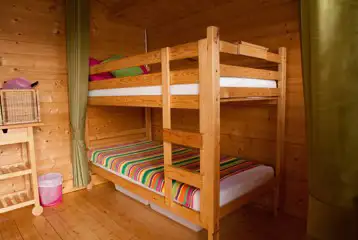 Camping cabin bunk beds (bedding not provided) Camping cabin bunk beds (bedding not provided)