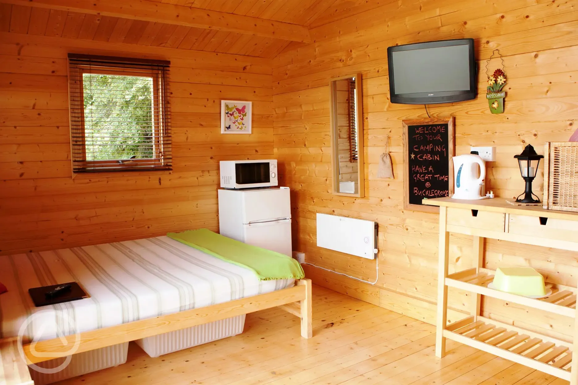 Camping cabin interior