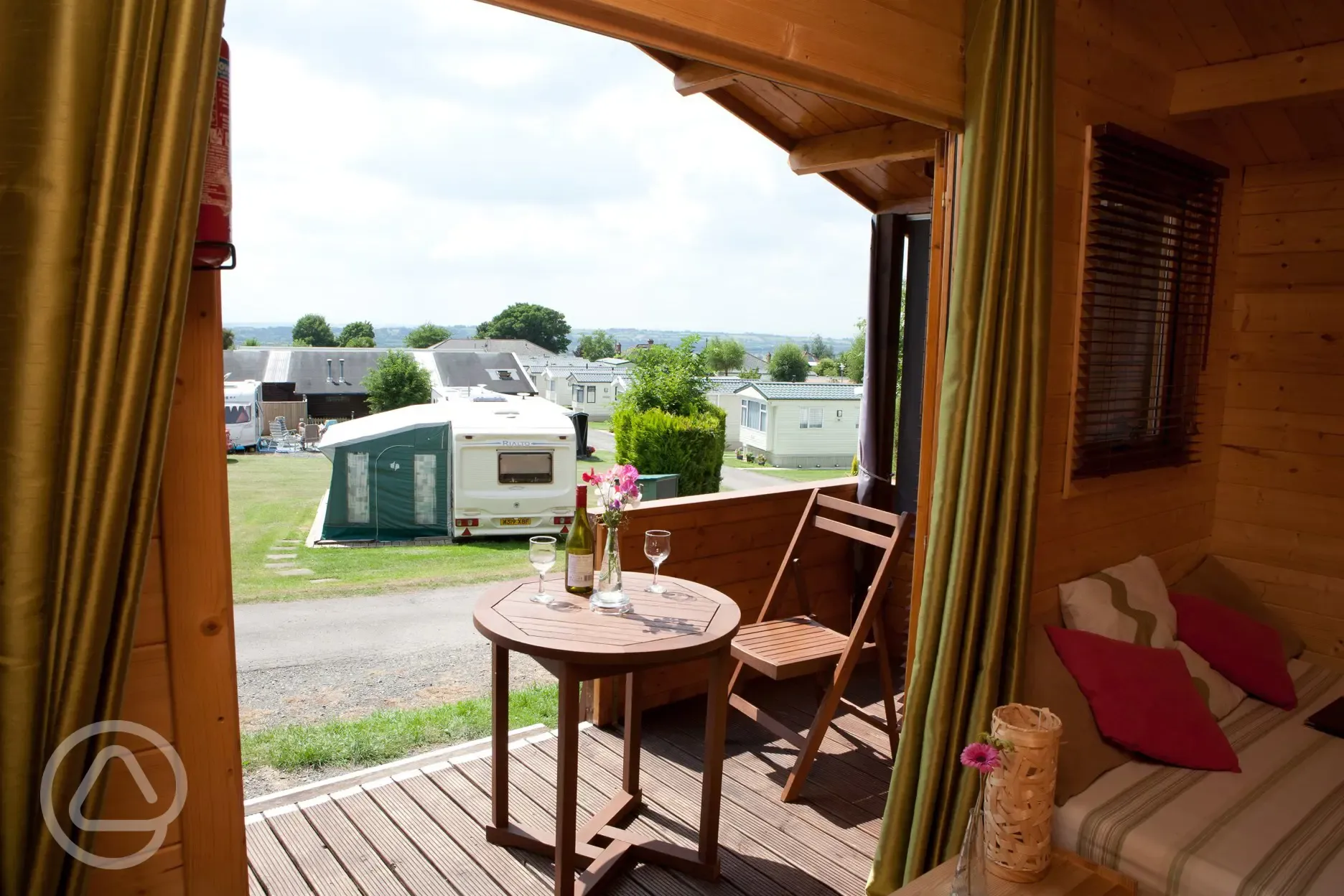 View from the camping cabin
