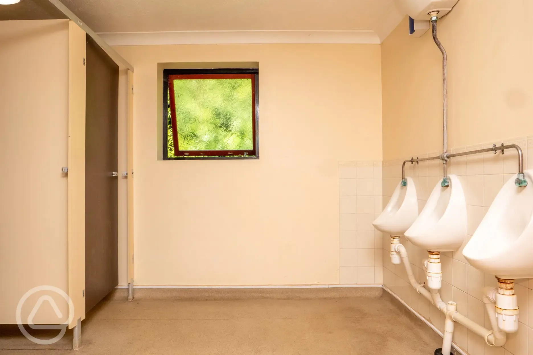 Men's toilets with urinals