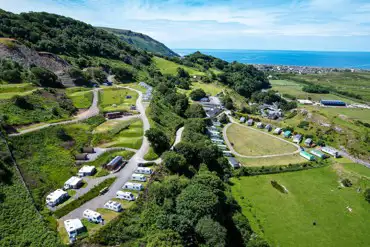 Aerial view of the campsite