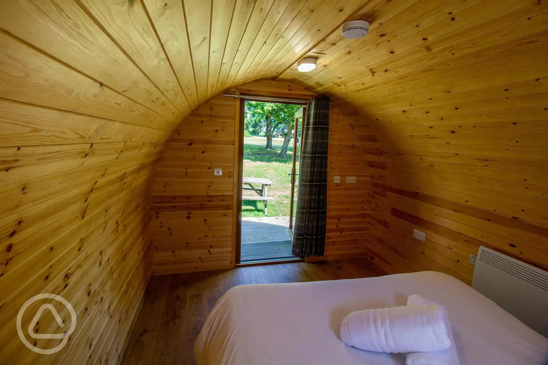 Glamping pod interior