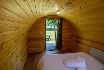 Glamping pod interior