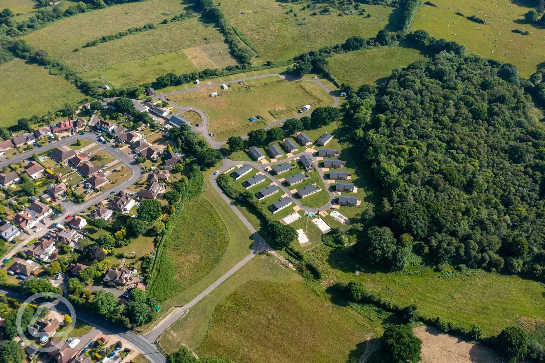 Aerial of the campsite 