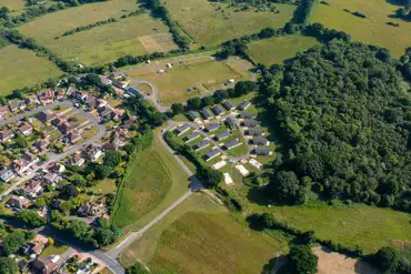 Aerial of the campsite 