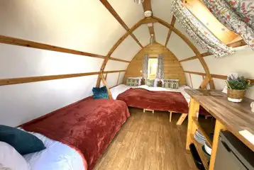 Camping pod interior