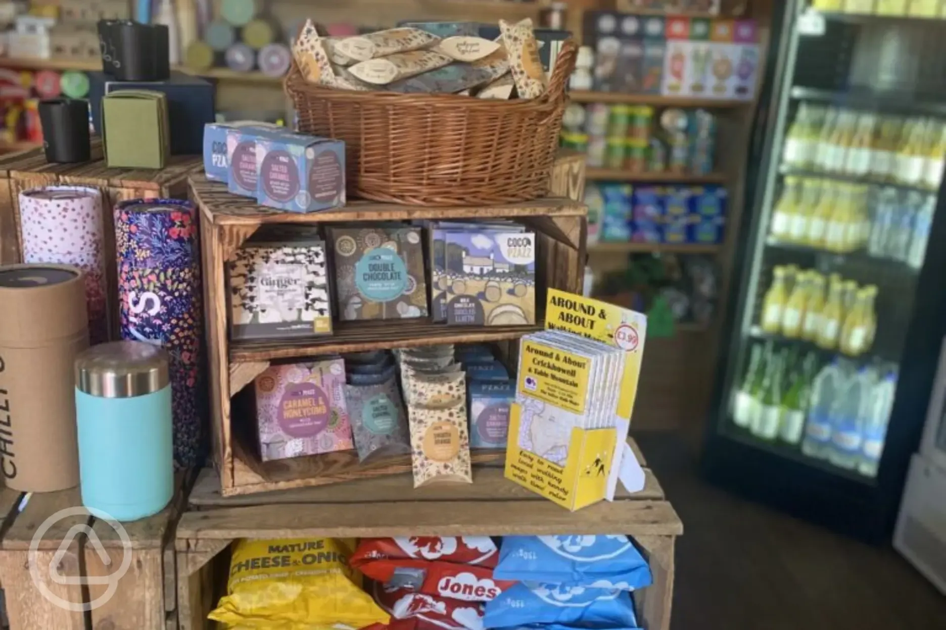 Shop onsite selling snacks