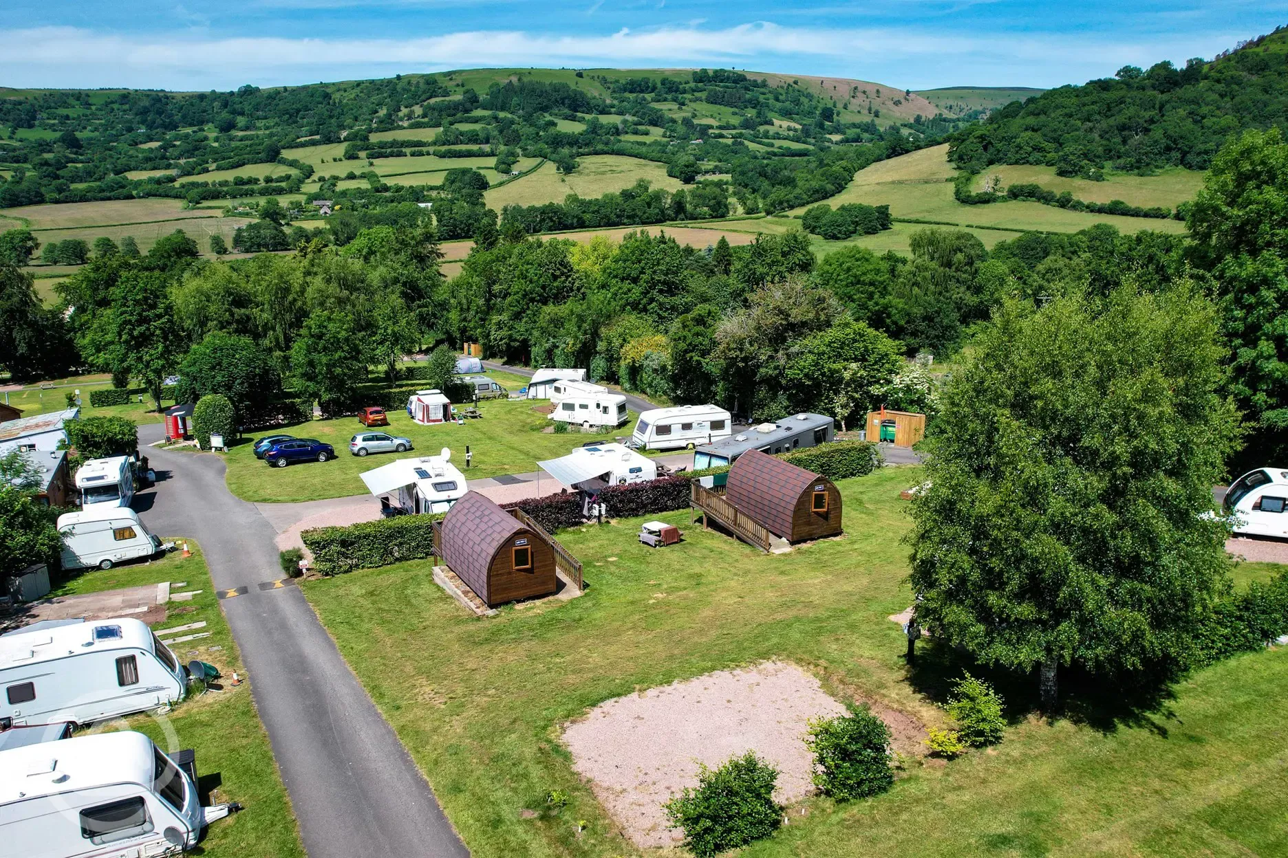 Aerial of campsite