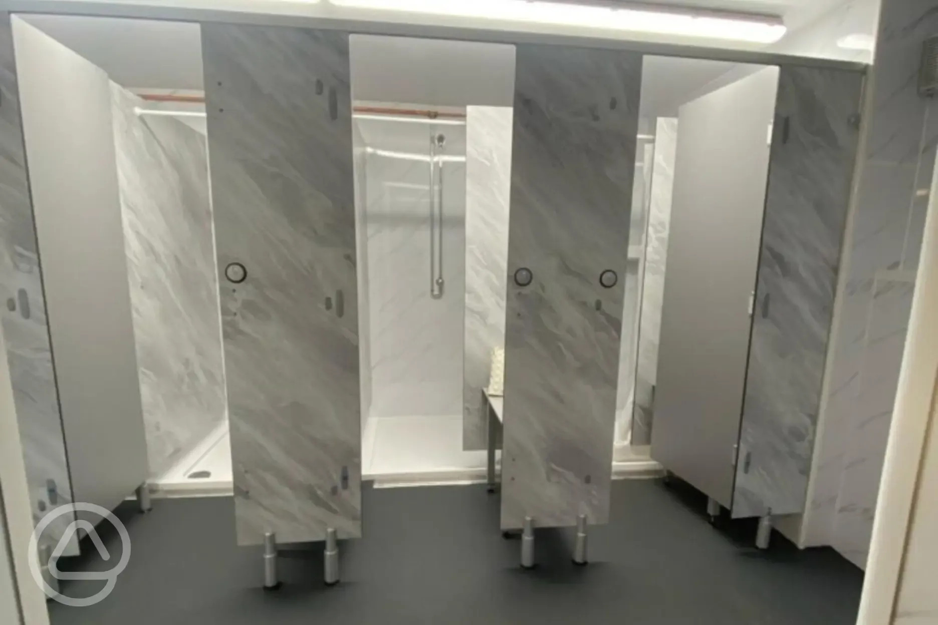 Shower cubicles with benches
