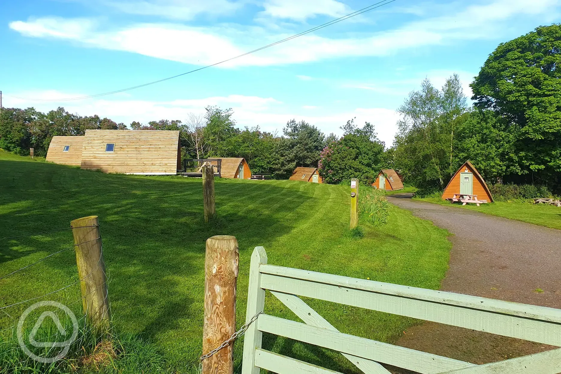 Original camping pods at The Loft