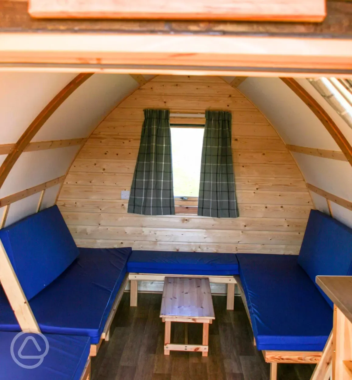 Camping pod interior