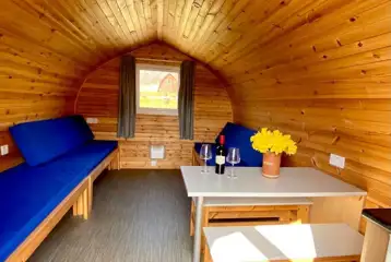 Camping pod interior