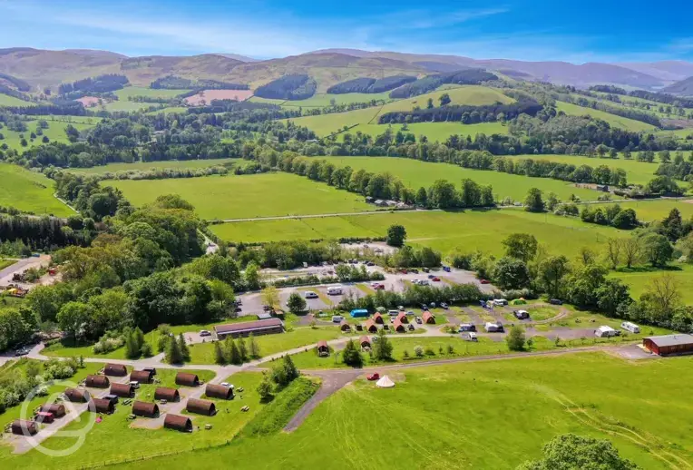 Aerial of the campsite