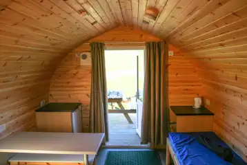 Camping pod interior