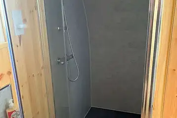 Ensuite glamping pod shower