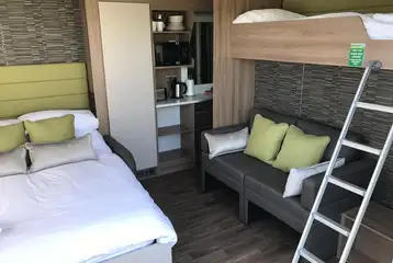 Ensuite family studio pod cabin interior Ensuite family studio pod cabin interior
