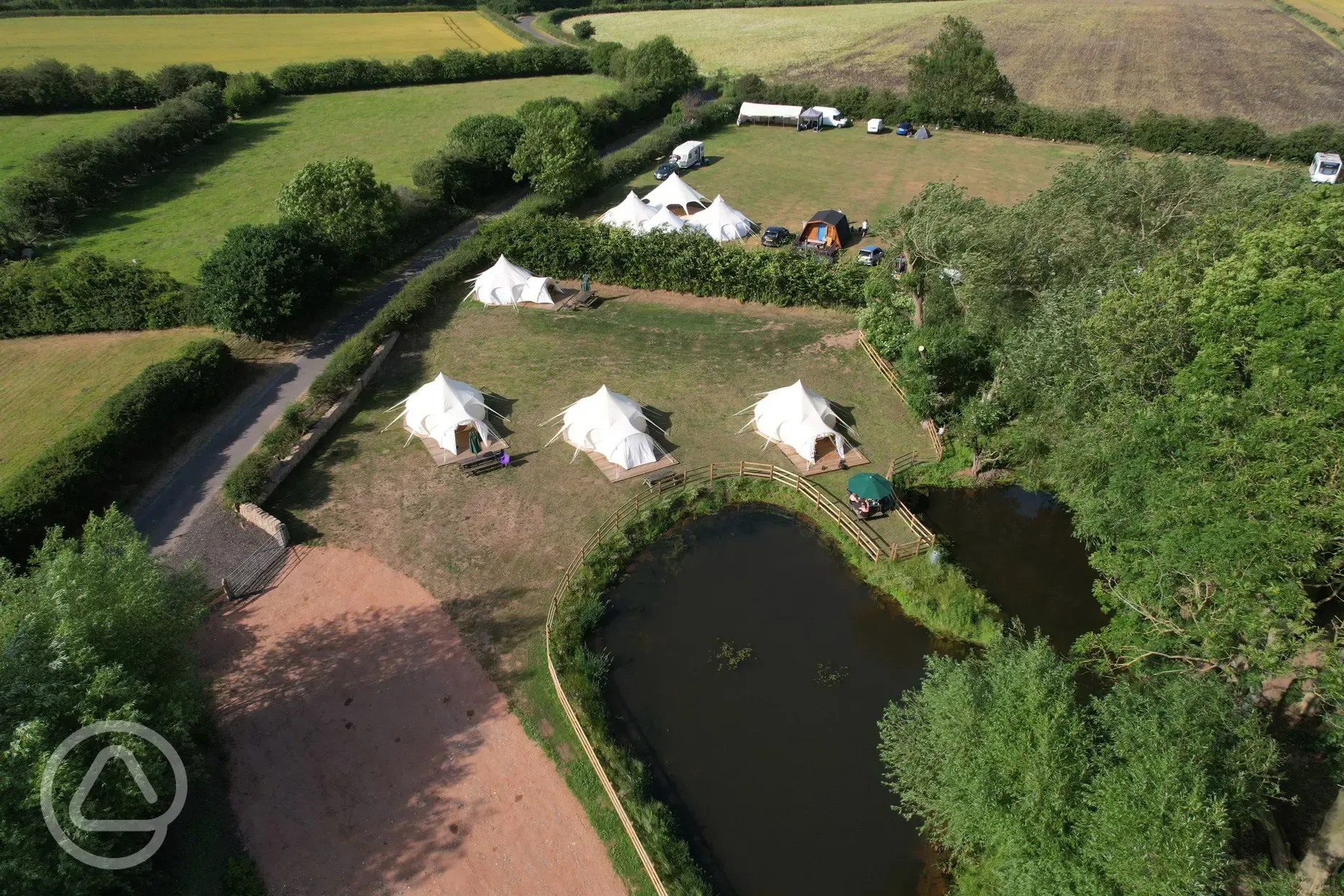 Lotus Belle Tents aerial