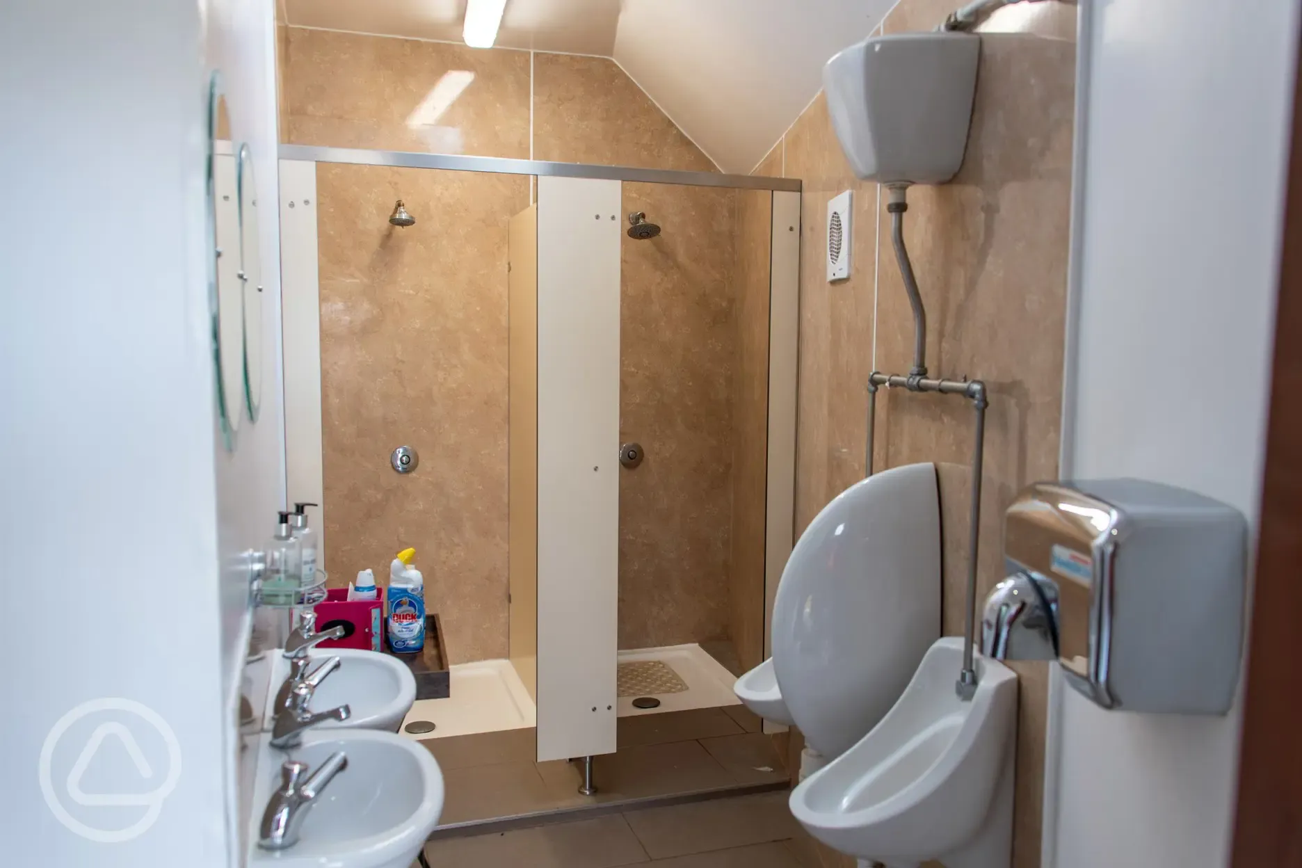 Communal toilets and showers