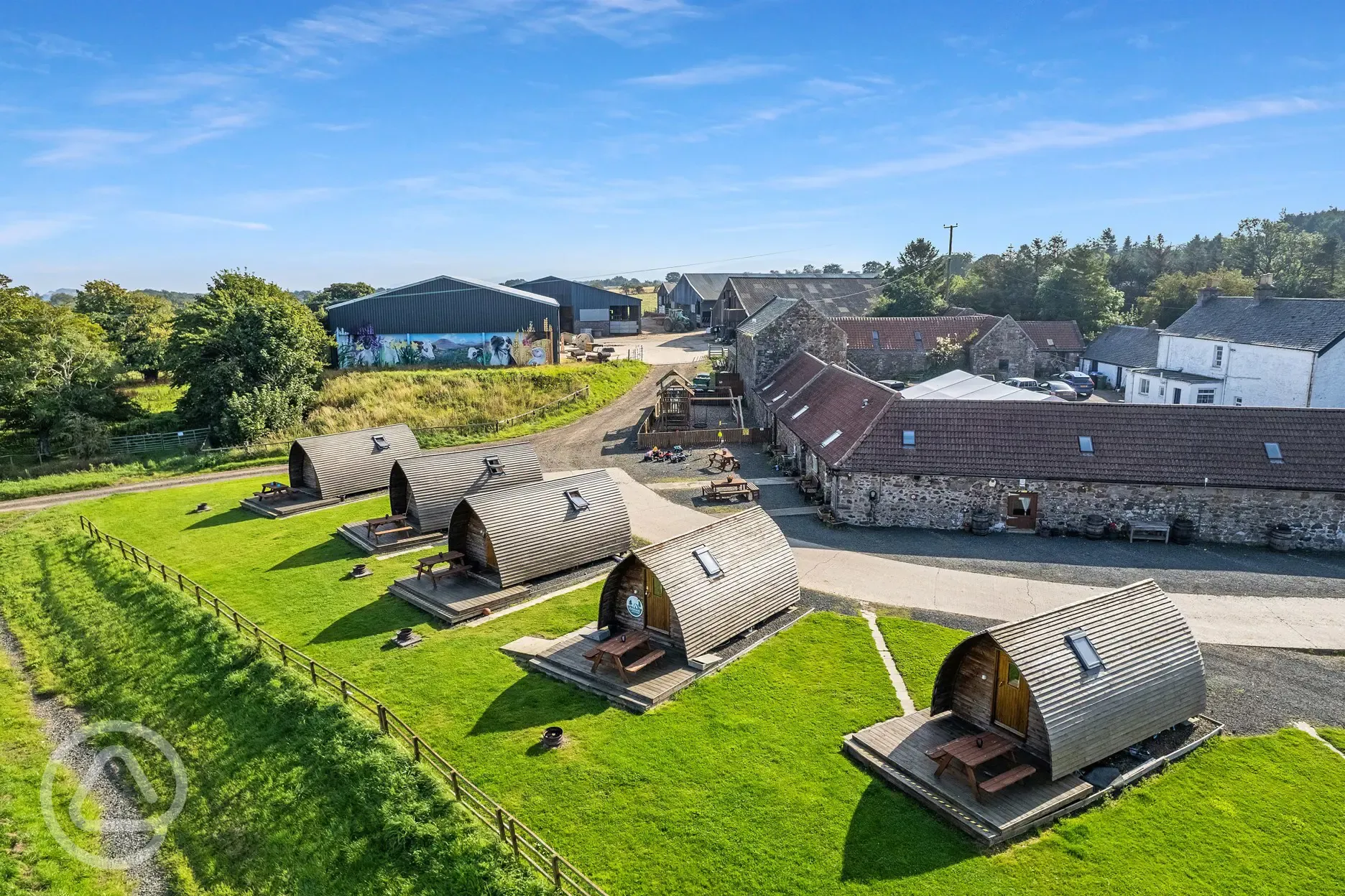Aerial of the standard Wigwams