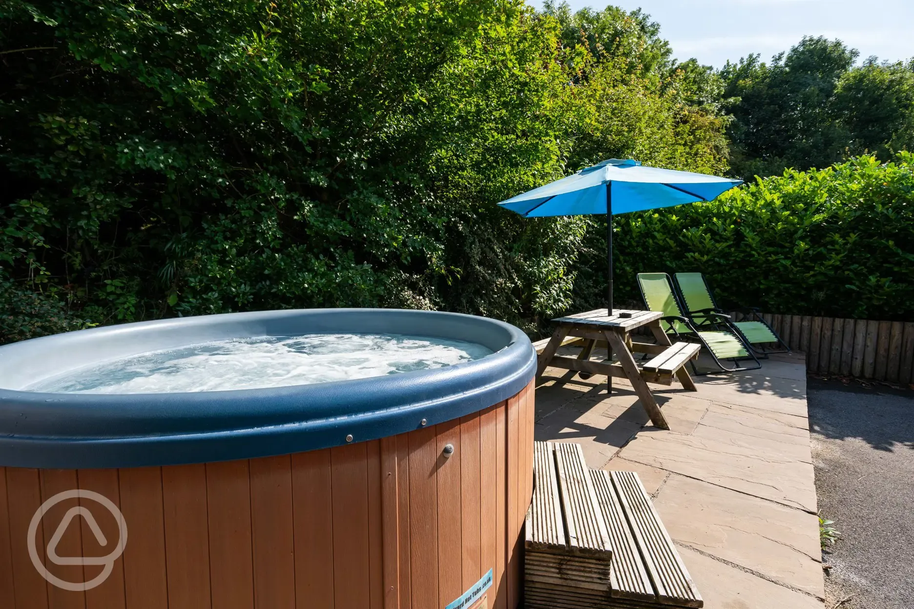 Glamping pod hot tub