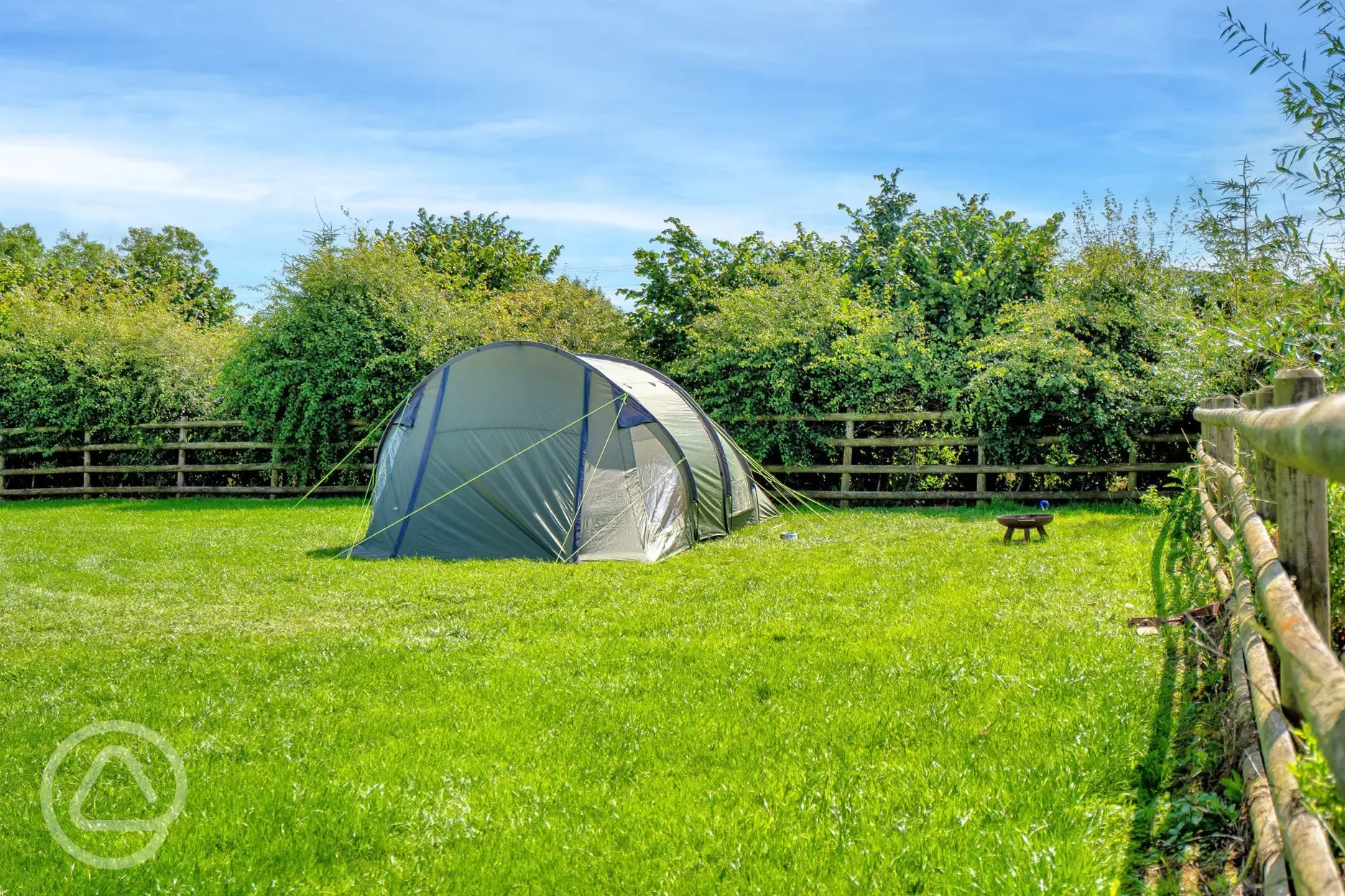  Non electric grass pitches (family friendly) with a medium tent