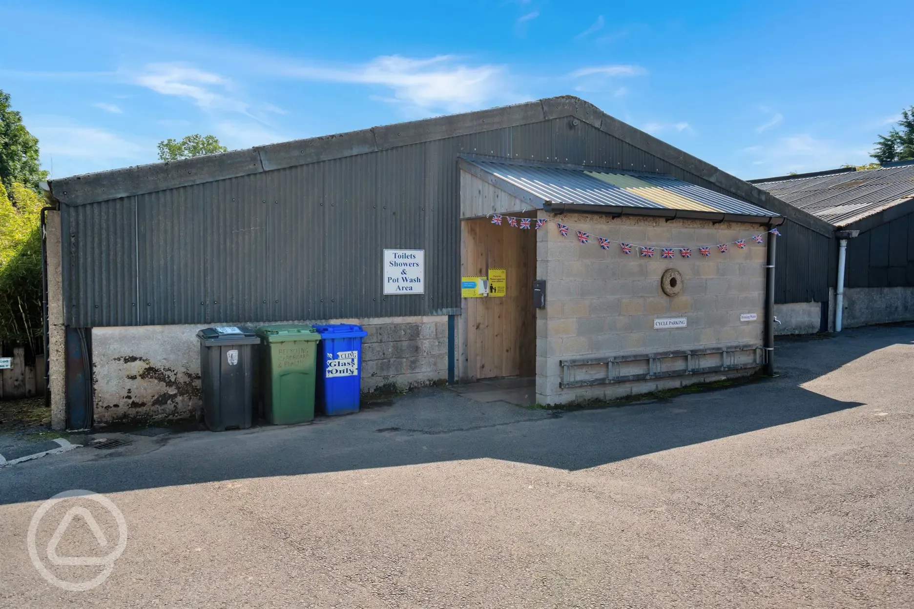 Shared toilet block