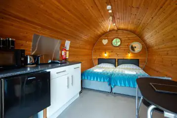 Glamping pod interior