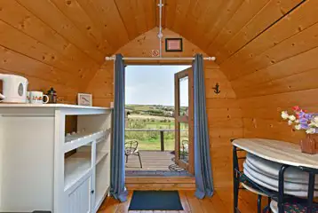 Sweet Pea glamping pod interior Sweet Pea glamping pod interior
