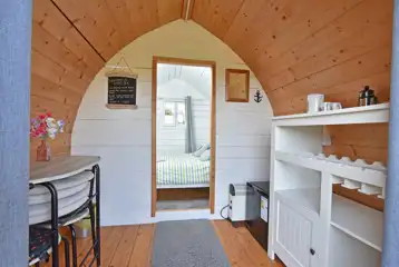 Sweet Pea glamping pod interior Sweet Pea glamping pod interior