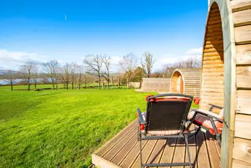 Camping pod views overlooking Llangorse Lake Camping pod views overlooking Llangorse Lake