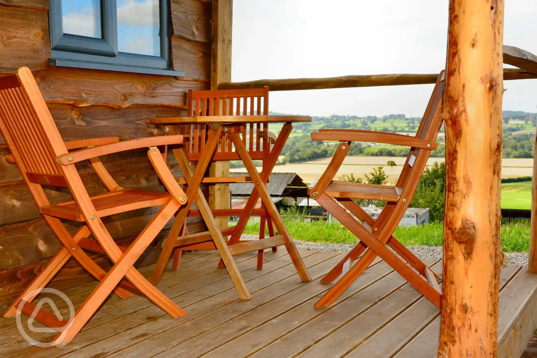 Caradoc Lodge with an outdoor decking and seating