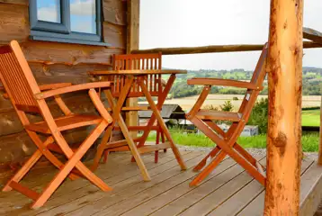 Caradoc Lodge with an outdoor decking and seating