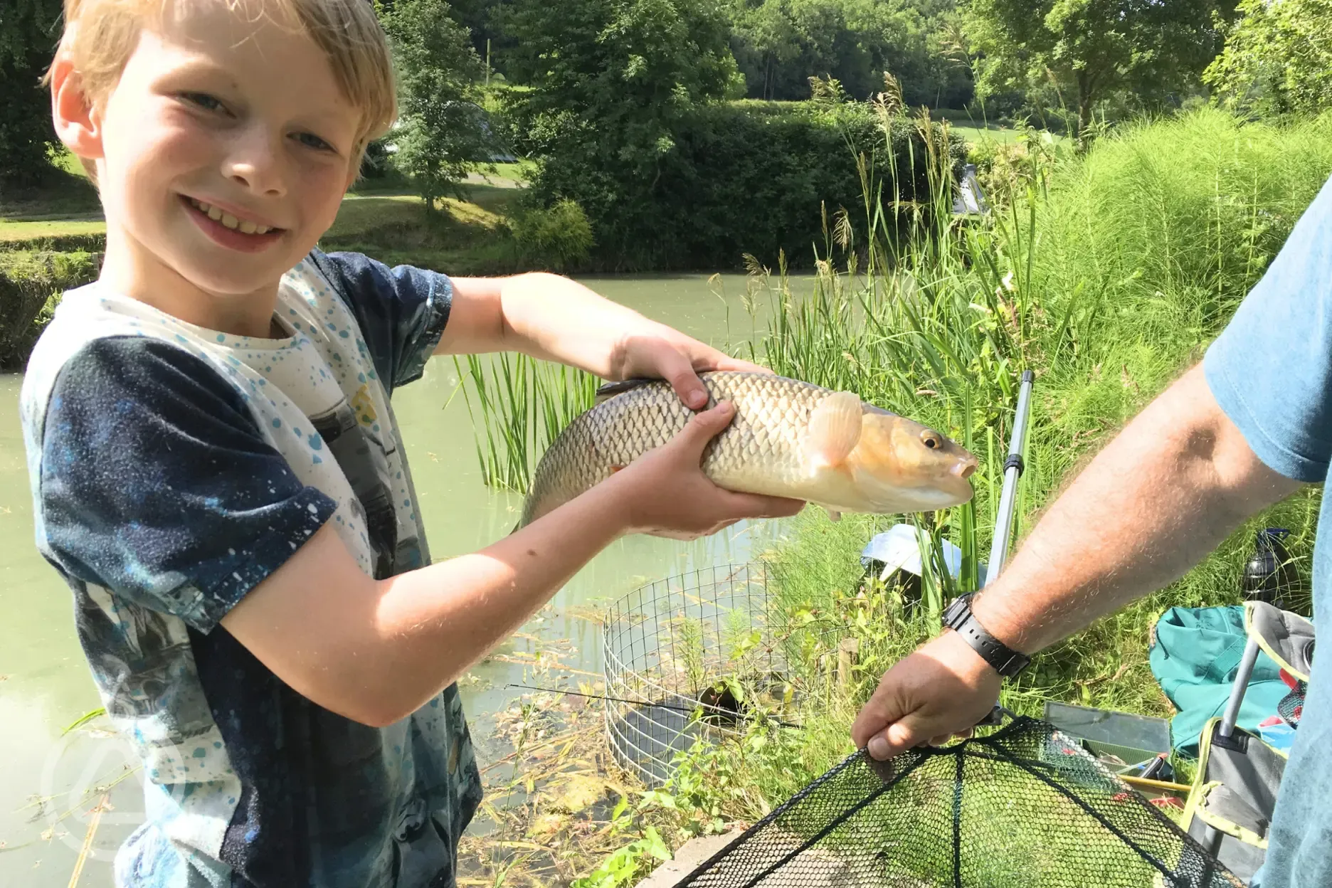 Fishing pools exclusively for campers and glampers