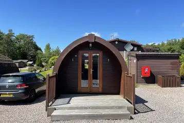 Large hiker pod with sofa bed exterior Large hiker pod with sofa bed exterior