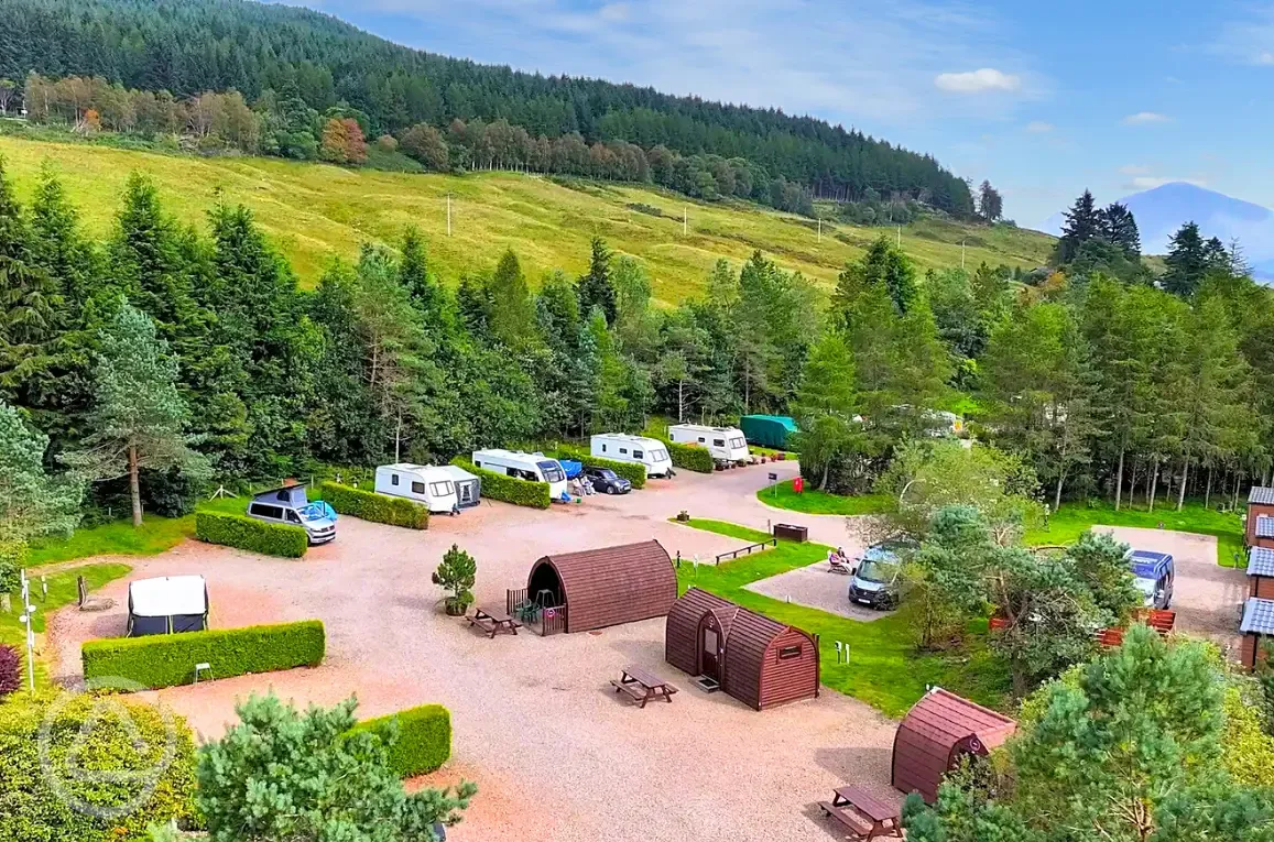 Aerial of the campsite