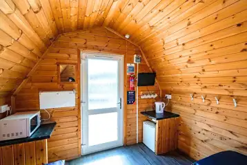 Small ensuite hiker pod interior kitchen area Small ensuite hiker pod interior kitchen area