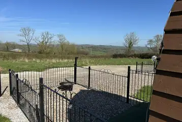 Hazel pod with a dog exercise area