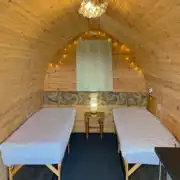 Ash camping pod interior
