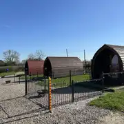 Enclosed area for each dog friendly pod - Ash and Hazel Enclosed area for each dog friendly pod - Ash and Hazel