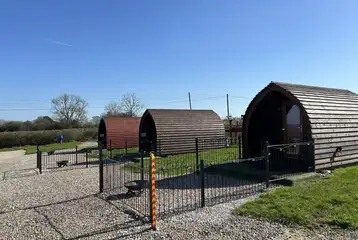 Enclosed area for each dog friendly pod - Ash and Hazel
