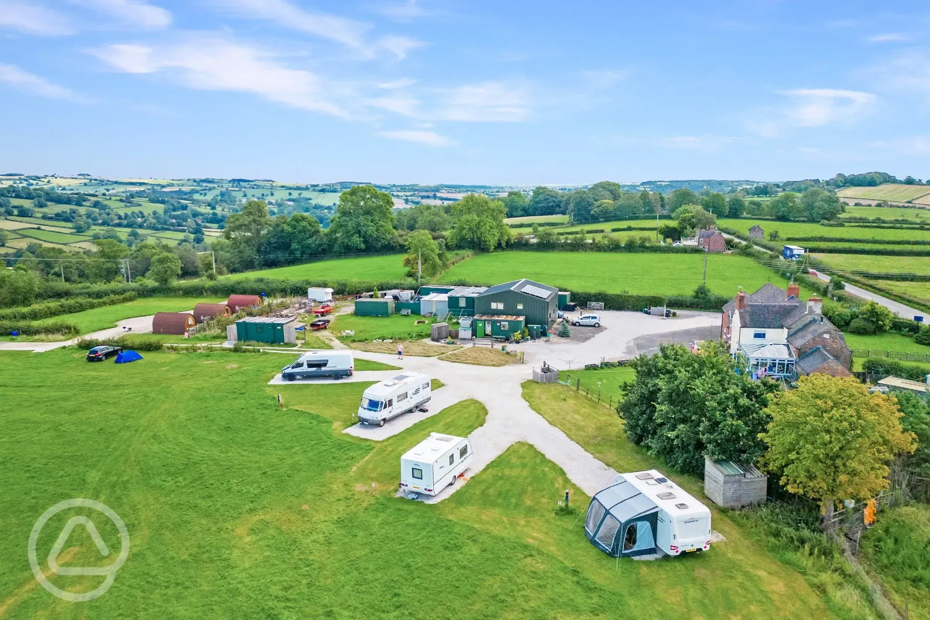 Aerial of the campsite